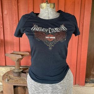 Harley-Davidson Smoky Mountains - Pigeon Forge, TN back cut out T-shirt size M